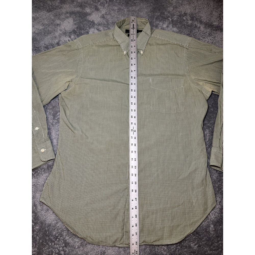 Lauren Ralph Lauren Men's 15.5 32/33 Long Sleeve Polo Shirt Green White Plaid - Picture 6 of 12